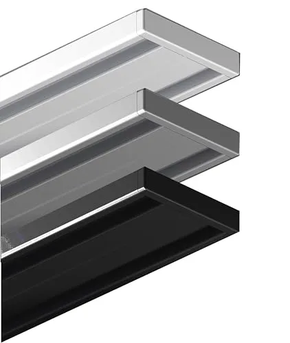 Garduna Vorhangschiene Wendeschiene, Aluminium, silber - Gardinenschiene aus hochwertigem Aluminium, wahlweise 1 oder 2-läufig, ideal für individuelle Vorhanglösungen und einfach zu montieren.