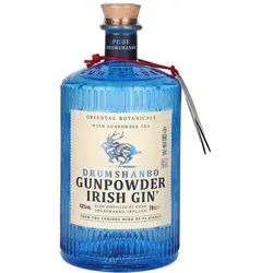 Drumshanbo Gunpowder Irish Gin 0,7 l - Premium Gin aus Irland mit 40,1% vol., handgefertigt ohne künstliche Zusatzstoffe – perfekt für Cocktails oder pur.
