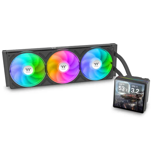 Thermaltake TH360 V3 Ultra ARGB Sync AIO Black - Hochleistungs-CPU-Kühler mit RGB-Beleuchtung, ideal für effiziente Kühlung und ansprechende Optik in jedem Gaming-PC.