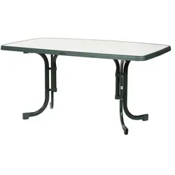 Sieger Klapptisch Mecalit-Pro - Grün, 90x72 cm - Gartentisch aus hochwertigem Material, ideal für den Außenbereich. Made in Germany – Qualität, die überzeugt!