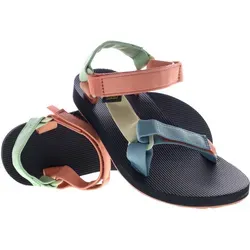 Teva Original Universal Damen Sandale dusty pastel multi (DSTY) 8 - Die Teva Original Universal Sandale für Damen bietet optimalen Komfort und vielseitige Einsatzmöglichkeiten. Mit recyceltem Gurtband und individueller Passform ist sie perfekt für Alltag, Festivals oder Wasseraktivitäten.