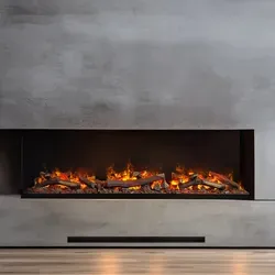 muenkel design wall fire electronic PRO FL 1610 [Opti-myst Elektrokamineinsatz Wandeinbau]: Glasscheibe links - ohne Dekoholz - Mit Heizung - Tank