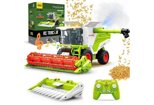 Esun RC-Traktor Ferngesteuerter Mähdrescher - Spielzeug für Kinder ab 3 Jahren - RC-Traktoren Spielzeug mit 2.4GHz Fernsteuerung, beeindruckenden Sprüheffekten und Licht für aufregenden Spielspaß. Ideal für Kinder ab 3 Jahren!