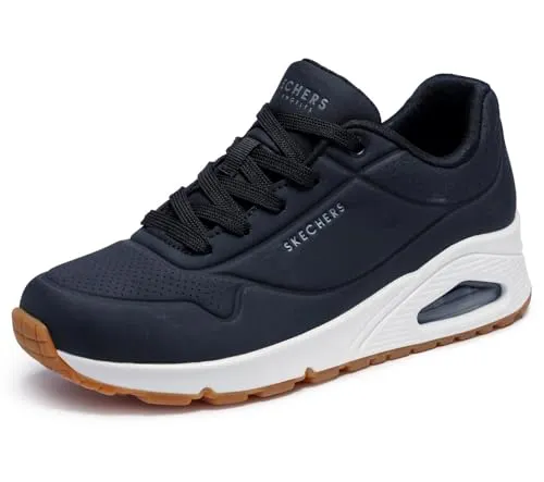 Skechers UNO STAND ON AIR Sneaker schwarz 41 EU - Sneaker in Größe 41 EU, mit atmungsaktiver Synthetik-Oberfläche und bequemer Air-Cooled Memory Foam Innensohle für maximalen Komfort und Stil.