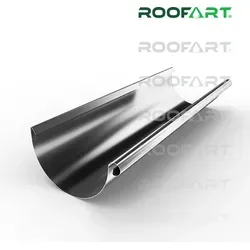 Roofart Dachrinne 2m lang - Verzinkte Regenrinne - Dachrinnenteile in 2m Länge, aus verzinktem Material für hohe Langlebigkeit. Ideal für effiziente Regenableitung und kompatibel mit Roofart Profilen.