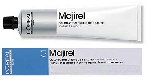 L`Oreal Majirel 7. 1, 7.1 mittelblond asch