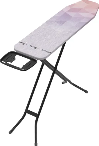 Vileda Diamond Bügelbrett - Klein, höhenverstellbar bis 91 cm und faltbar. Titanbeschichtete Oberfläche verhindert Vergilbung und Brandflecken. Ideal für sicheres und bequemes Bügeln.