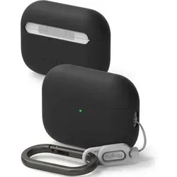 Schutzhülle für Apple AirPods Pro 3, Ringke Silicone, Schwarz - Schwarz