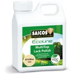 SAICOS Ecoline MultiTop Lack Polish, seidenmatt 1L - Henkelflasche - Das SAICOS Ecoline MultiTop Pflegeprodukt sorgt für seidenmatte Oberflächen und eignet sich ideal für lackierte Holz- und Bambusoberflächen. Perfekt für die regelmäßige Pflege von Möbeln und Innenhölzern.