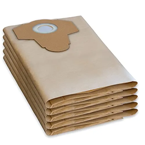 Parkside 5 Staubsaugerbeutel für Nass-Trockensauger - 5 Originalbeutel für Parkside Nass-Trockensauger, ideal für vielseitige Anwendungen. Hohe Reißfestigkeit und einfache Handhabung gewährleisten effiziente Reinigung ohne Werkzeug.