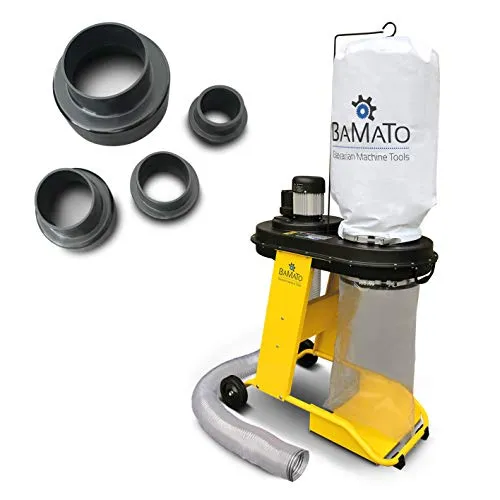 BAMATO Absauganlage AB-550 mit Adapterset - Effiziente Späneabsaugung mit 1150 m³/h, ideal für Holzarbeiten. Leicht und kompakt mit nur 18,5 kg – perfekt für Werkstätten und Hobbyräume.