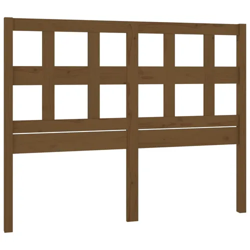 vidaXL Kopfteil Honigbraun aus Kiefernholz 125,5x4x100 cm - Klassisches Bett-Headboard aus massivem Kiefernholz, das rustikalen Charme und eine bequeme Rückenstütze bietet - ideal für entspannte Lese- und Filmabende.