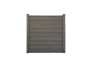 WPC Sichtschutzzaun CORTEZA - 5 Zaunelemente + 6 Pfosten in Grau - Stilvoller WPC Sichtschutzzaun CORTEZA mit 5 Elementen und 6 Pfosten. Wetterfest, pflegeleicht und langlebig – ideal für Terrasse, Garten oder Balkon. Genießen Sie Privatsphäre und eine harmonische Optik.