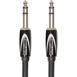 Roland Black-Serie RCC-5-TRTR - 1,5m Stereo-Verbindungskabel mit 6,3-mm-TRS-Stecker, Studioqualität und lebenslange Garantie