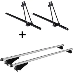 2x Fahrradträger ORION + Relingträger Tiger XL kompatibel mit für Mitsubishi Outlander PHEV ab 14