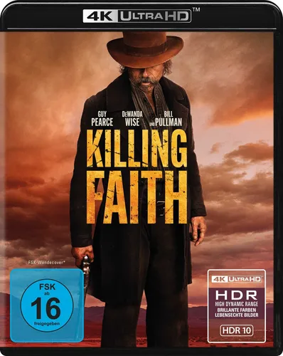 Vorbestellung: Killing Faith - 4K Ultra HD Blu-ray mit Guy Pearce - Erleben Sie den packenden Film 'Killing Faith' in atemberaubender 4K Ultra HD-Qualität. Deutsche Originalware, FSK 16, mit englischer und deutscher Sprache, ab dem 28.05.2026 erhältlich.