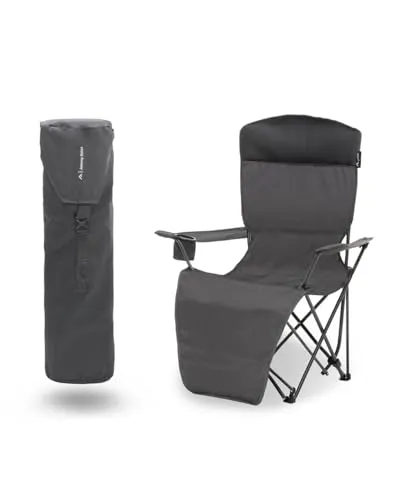 qeedo Johnny Relax Campingstuhl mit Liegefunktion - Camping-Möbel: Komfortabler Faltstuhl mit verstellbarer Rückenlehne, ideal für entspannte Momente beim Camping oder Festival. Belastbar bis 105 kg und inklusive Fußablage und Getränkehalter.
