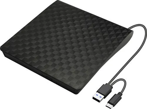 Xlyne Externer Blu-ray Brenner USB-A und USB-C - Praktisches Blu-ray Laufwerk mit Plug&Play-Funktion, ideal für schnelle Datenübertragungen. Kompakt und leicht, perfekt für unterwegs.