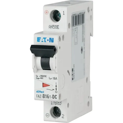 Eaton MOE FAZ-B10/1-DC LS-Schalter 10A - Schutzschalter für DC-Anwendungen, 1-polig, B-Charakteristik, bietet zuverlässigen Schutz bei elektrischen Fehlern.