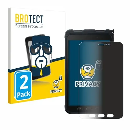 BROTECT (2 Stück Anti-Spy Blickschutzfolie für Samsung Galaxy Tab Active 3 Privacy Screen Protector [Displayschutz, Sichtschutz, Blaulichtfilter]