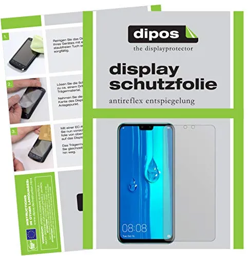 dipos I 2X Schutzfolie matt kompatibel mit Huawei Y9 (2019) Folie Displayschutzfolie
