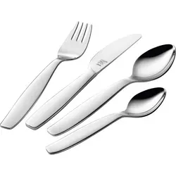 ZWILLING Kinderbesteck Pila 4-teilig – Perfekt für kleine Hände - Das 4-teilige Kinderbesteck von ZWILLING aus hochwertigem Edelstahl ist ideal für Kinder ab 3 Jahren. Mit abgerundeten Kanten und ergonomischen Griffen fördert es spielerisch den Umgang mit Besteck und ist spülmaschinengeeignet.