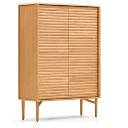 Highboard Lenon 104,5 x 40 x 144 cm Eiche - Moderner Schrank aus hochwertiger Eiche, ideal für jeden Raum. Mit großzügigem Stauraum und stilvollem Design, perfekt für ein elegantes Zuhause.