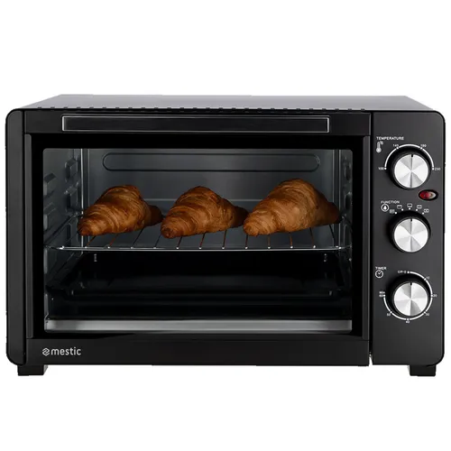 Mestic Gaskocher Camping Backofen MHO-130 - Mini Tisch Pizza Ofen mit Umluft und Timer, ideal für Camping und Outdoor-Küche, 1200 W für schnelles Backen.