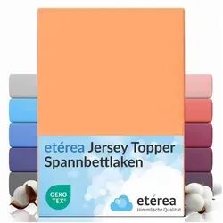 etérea Himmlische Qualität Spannbettlaken etérea Comfort Jersey Topper Spannbettlaken, Jersey, Gummizug: rundum, (1 Stück) gelb 200 cm x 200 cm
