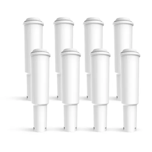 Comedes Wasserfilter 8er Set einsetzbar statt Jura Claris White, Zubehör für einsetzbar statt Jura Claris White 68739, Jura Claris White 60209, Jura Claris White 62911, passend für Jura Impressa Serien E, J, S, X, X, Z