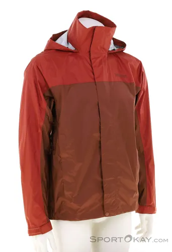 Marmot PreCip Eco Herren Regenjacke - Rot - XXL - Hochwertige Herren Regenjacke von Marmot, wasserfest und atmungsaktiv. Ideal für Outdoor-Aktivitäten mit verstaubarer Kapuze und praktischen Belüftungsreißverschlüssen.
