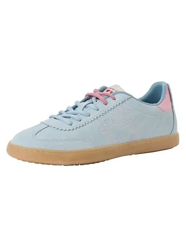 Tamaris Damen Sneaker Low Leder, blau, Größe 40 EU - Herausnehmbares Fußbett für individuellen Komfort. Schnürverschluss sorgt für perfekten Halt. Weiches Lining bietet ein angenehmes Tragegefühl. Ideal für den Alltag – stilvoll und bequem.