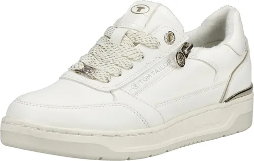 TOM TAILOR Sneaker aus Lederimitat in Weiß – Größe 41 - Stylische Sneaker aus Lederimitat in Weiß, ideal für lässige Outfits. Bequem und leicht, mit Schnürung und Blockabsatz für optimalen Tragekomfort.