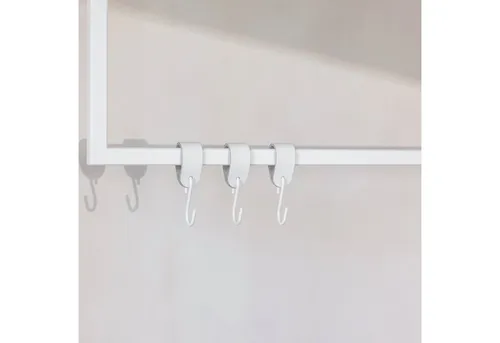 Metallbude Garderobenhaken LEDER S-HAKEN (3 St) weiß - Praktische Mehrzweckhaken in elegantem Weiß, ideal für die Aufbewahrung von Jacken und Taschen. Robuste Metallkonstruktion für langlebigen Einsatz.