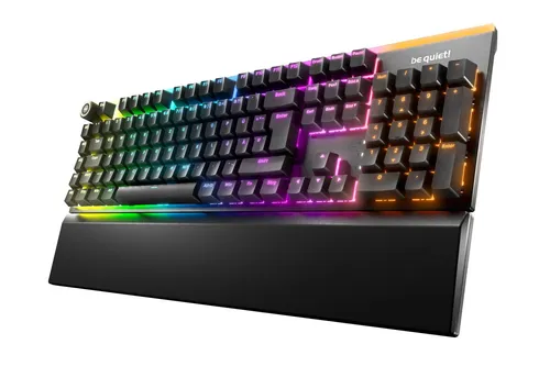 be quiet! Light Mount Silent Tactile DE ISO Gaming-Tastatur - Tastaturen mit mechanischen Switches für schnellen Tastenanschlag und 3 Schichten Dämmung, ideal für Gamer und ruhige Arbeitsumgebungen.