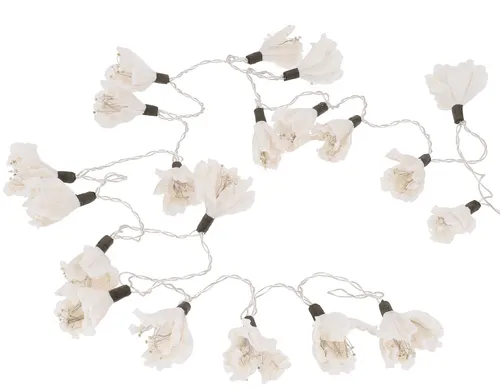 Lotus Blüten LED Lichterkette 20 Stk. - Elegante weiße Blüten - Weihnachtsbeleuchtung mit 20 stilvollen Lotusblüten, ideal für stimmungsvolle Dekoration in geschlossenen Räumen. Fair gehandelt in Thailand, sorgt für eine besondere Atmosphäre.