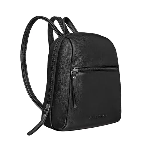 STILORD 'Lia' Mini Rucksack Damen - Vintage Lederrucksack für City & Shopping - Kleiner Daypack aus echtem Rindsleder, ideal für den täglichen Gebrauch mit fünf Fächern für optimale Organisation. Perfekt für Frauen, die Stil und Funktionalität schätzen.