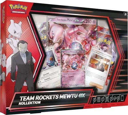 Team Rockets Mewtu ex Kollektion - TCG OVP Displays, exklusive Mewtu-Karten in deutscher Sprache, ideal für Sammler und Pokémon-Fans!