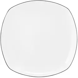 Seltmann Weiden Speiseteller  Lido Black Line , weiß , Porzellan , Maße (cm): H: 2  Ø: 26