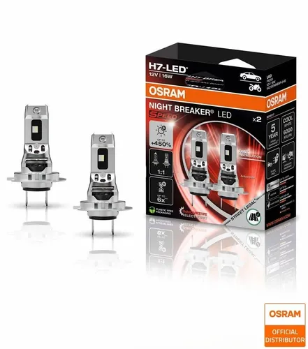 OSRAM H7 LED Speed NextGen.2 NIGHT BREAKER - 450% mehr Licht - Hochwertige H7 LED Glühlampe mit bis zu 10.000 Stunden Lebensdauer und 450% mehr Lichtausbeute, ideal für Frontscheinwerfer und StVZO-konform.
