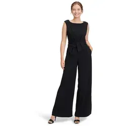 Vera Mont Damen Jumpsuit mit weitem Bein Schwarz, Größe 48 - Jumpsuit für Damen mit U-Boot-Ausschnitt und elegantem Bunddetail, ideal für besondere Anlässe oder einen stylishen Auftritt.