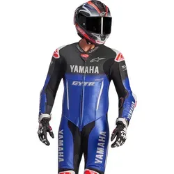 Alpinestars GP-R7 Yamaha Lederkombi 1tlg. - Blau/Schwarz/Weiß/Neon-Rot - Größe 48 - Hochwertige 1tlg. Lederkombi für Rennfahrer und Straßenfahrer, optimiert für besten Komfort und Schutz. Mit innovativen Nucleon Protektoren und ausgezeichneter Belüftung für ein herausragendes Fahrerlebnis.