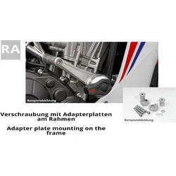 LSL Crash Pad® Anbaukit MT-01, 05-, Silber - Das LSL Crash Pad® Anbaukit bietet eine einfache Montage am Rahmen ohne Modifikationen. Ideal für sicheren Halt und Schutz. | Kategorie: Standfüße für Pfosten