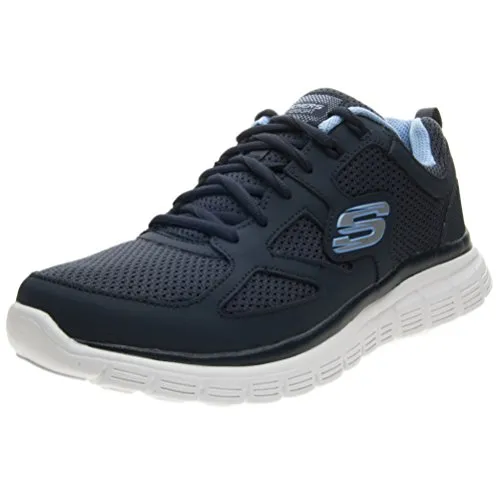 Skechers Burns Agoura Sneaker blau 46 EU - Sneaker in Größe 46, navy/hellblau/weiß mit komfortablem Schnürverschluss und atmungsaktivem Obermaterial aus Synthetik und Textil – ideal für sportliche Aktivitäten und den Alltag.