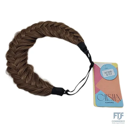CAISHA Zopf Haarteil Haarband Stirnband Haarschmuck Geflochten Hellbraun Blond M