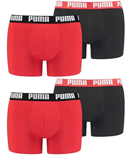 Puma 4er Pack Boxer Boxershorts Men - Herren Unterwäsche im 4er Pack, aus atmungsaktivem Material für höchsten Tragekomfort und optimalen Sitz, ideal für Sport und Alltag.