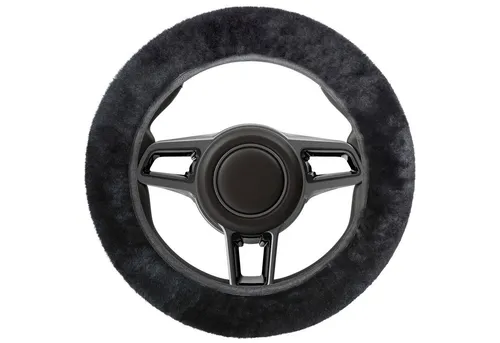WALSER Lammfell Lenkradbezug - Kuscheliger Komfort für Ihr Auto - Lenkradhülle aus 100% Lammfell, temperaturregulierend und atmungsaktiv, sorgt für angenehme Wärme im Winter und kühlt im Sommer. Universell passend für Lenkräder mit 37-39 cm Durchmesser.