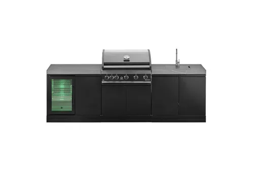Grandpro Outdoorküche 262 Series mit Maxim G5 Gasgrill - Praktische Außenküche mit einer Breite von ca. 262 cm und einer großzügigen Grillfläche von 80 x 45 cm. Ideal für gesellige Grillabende im Freien.