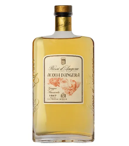 Rossi Acqua d'Angera Barricata Grappa - Erleben Sie den einzigartigen Geschmack des Rossi Acqua d'Angera Barricata, ein bernsteinfarbener Grappa, der ein Jahr in Allierbarriques gereift ist. Ideal für besondere Anlässe!