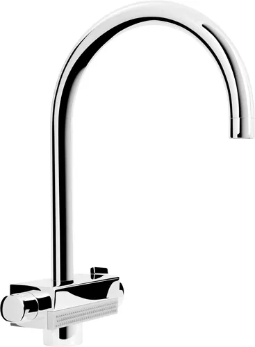 Cornat Spültischarmatur Louisa mit Softdusche - Küchenarmaturen mit eleganter verchromter Oberfläche und praktischer Softdusche für schonendes Reinigen von Obst und Gemüse. 360° schwenkbar für optimale Flexibilität bei der Nutzung.